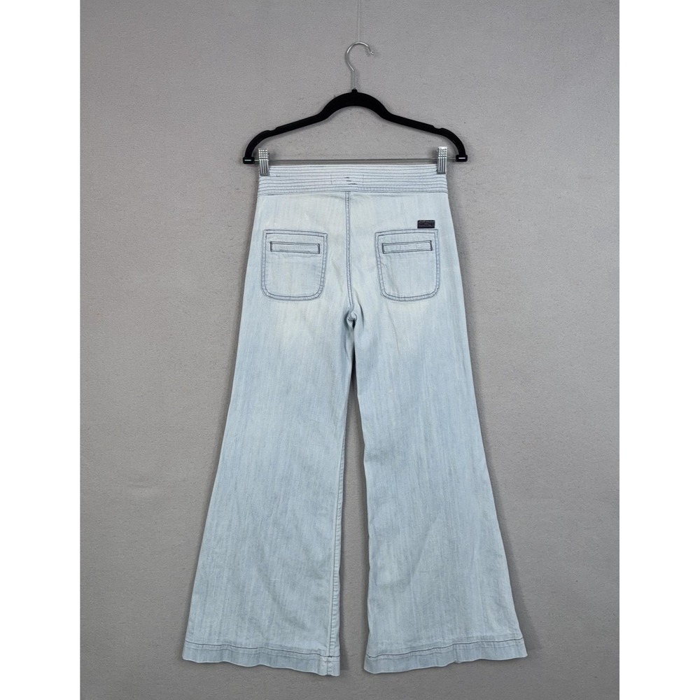 Vintage Seven For All Mankind Jeans Womens 26 Wide Leg Baggy Flare Denim USA Y2K - Picture 8 of 16